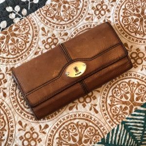 Fossil wallet brown leather
